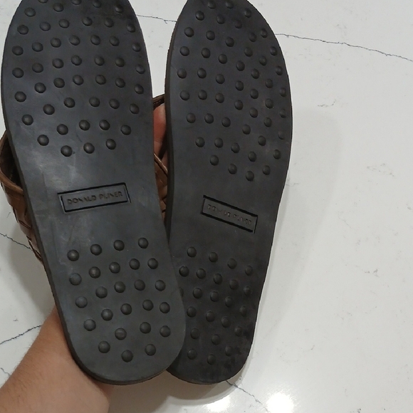Donald J. Pliner Black and Brown Woven Sandals